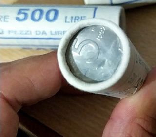 Rotolino monete 5 lire italia