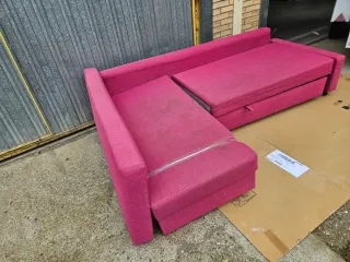 Sofá Cama Rosa Tela