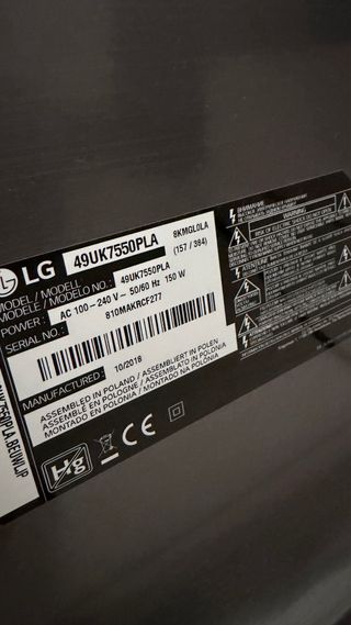 LG 49’’ TV Plata