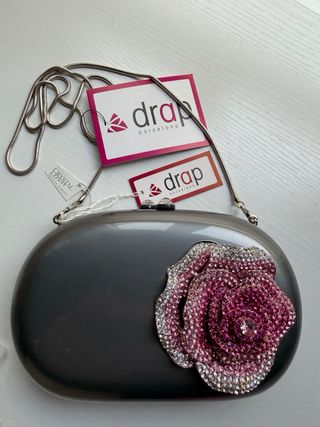 Bolso joya Drap Barcelona flor pedrería