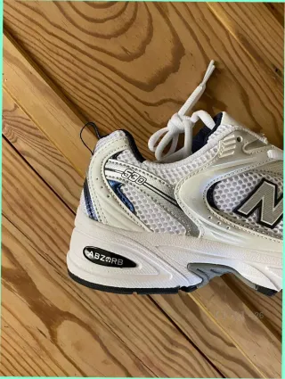 New Balance 530 Blancas Plata Azul