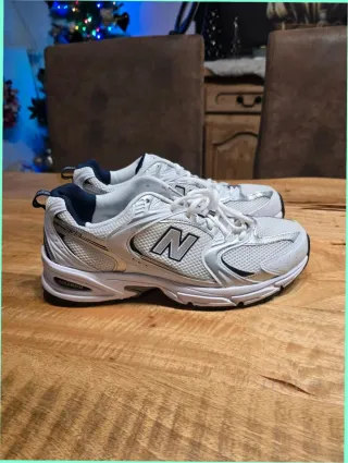 New Balance 530 Blancas Plata Azul