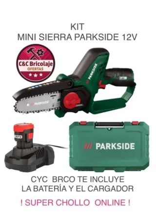 Mini Sierra Parkside 12V Kit + Batería y Cargador