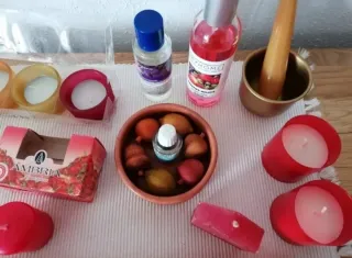 Lote velas, portavelas y esencias