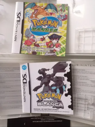 Pokémon Ranger y blanco cajas y manuales original