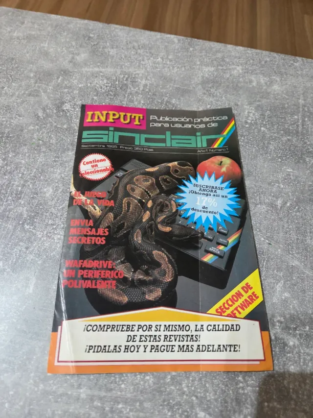 Coleccion Revista INPUT Sinclair Septiembre 1985