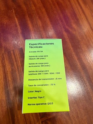 Base Carga 3en1 QI2 Negro Friendly