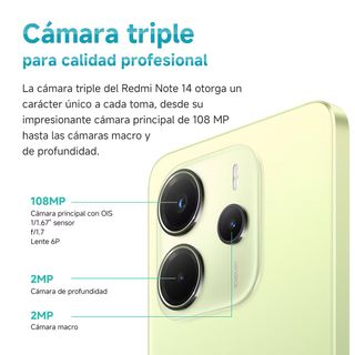 Móvil Xiaomi Redmi Note 14 8-256 NFC Negro Nuevo