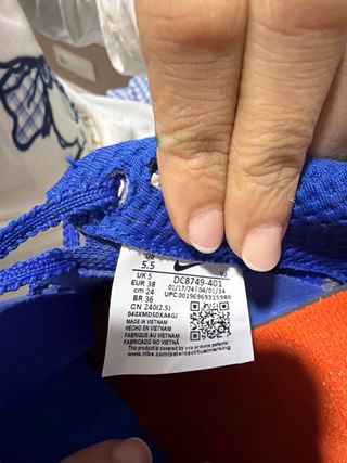 Zapatillas Nike Clavos Atletismo Azul Naranja