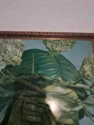 Cuadro Cristo con marco dorado mide 46cmx60