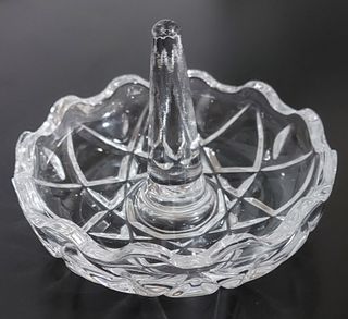 Soporte para anillos de cristal de plomo tallado