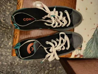 Zapatillas Converse All Star Negras y Turquesa