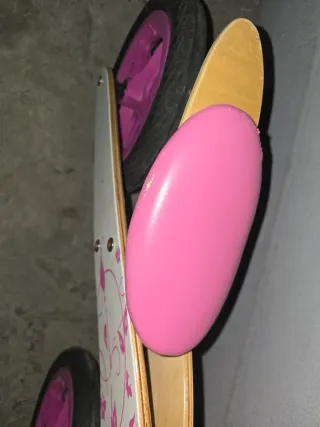 Bicicleta sin pedales niña madera rosa