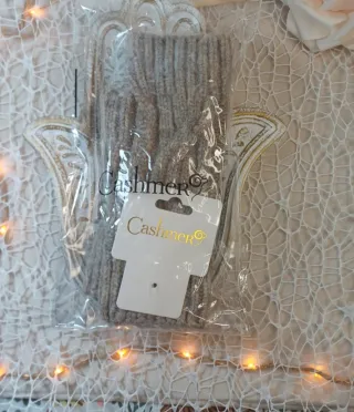 Mitones de Lana Cachemira Beige