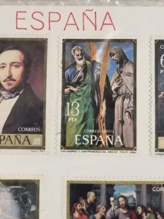 Serie francobolli Espana Pintura di 10 pezzi