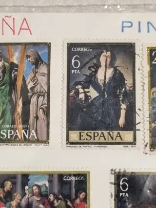 Serie francobolli Espana Pintura di 10 pezzi