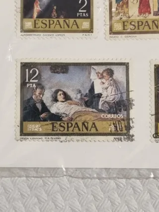 Serie francobolli Espana Pintura di 10 pezzi