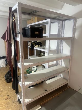 Estantería industrial metálica blanca excelente