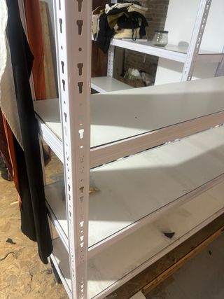 Estantería industrial metálica blanca excelente