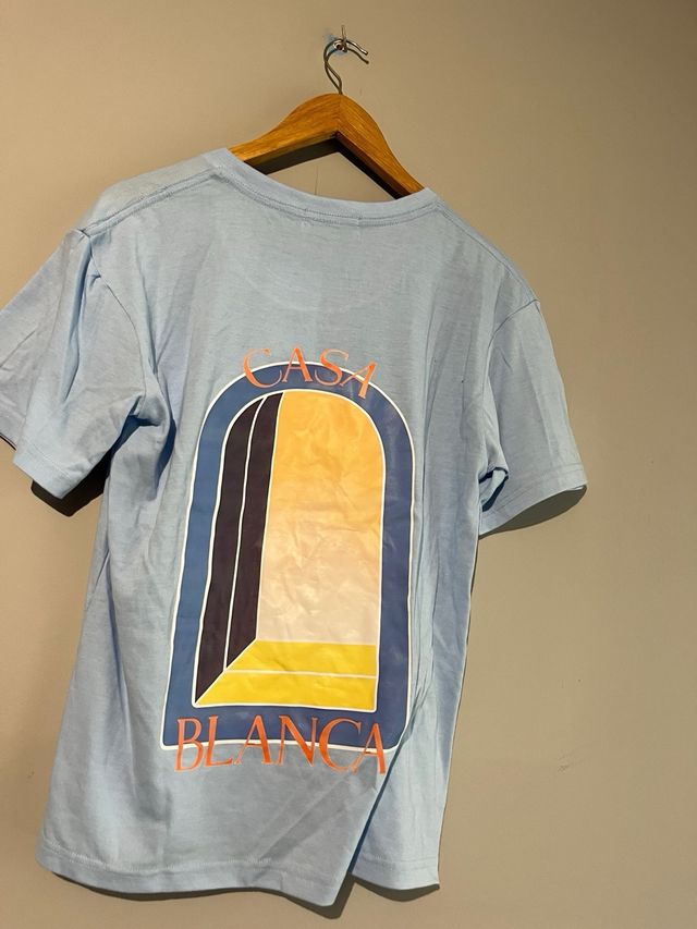 Camiseta Casablanca Azul Estampado Puerta