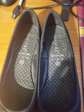 Manoletinas Marypaz Negras de terciopelo Talla 40