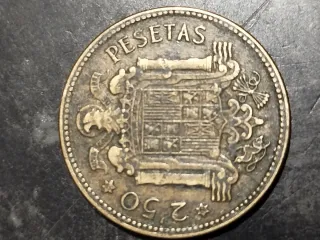 Moneda 2,5 Pesetas Escudo España