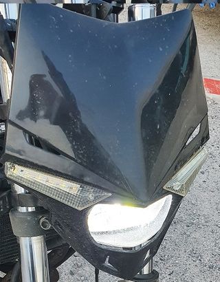 Careta ufo Faro y intermitentes led Moto