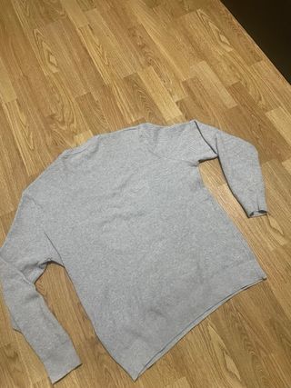 Jersey Zara Gris Talla M Cuello Redondo