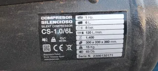 Compresor Unicair CS 1.0 y pistola Nova 8/45