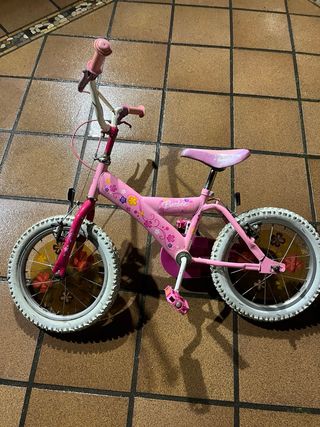 Bicicleta Barbie Rosa Flores