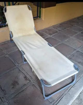 2 Hamacas Plegables Beige y Gris