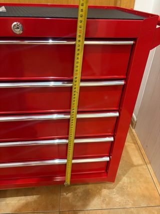Carro de herramientas 5 cajones, rojo.