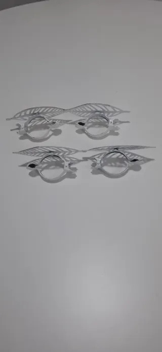 Abrazaderas cortina metal hoja plata (4uds)