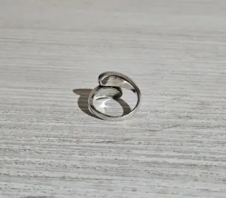 Anillo plata azul y negro