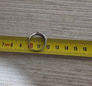 Anillo plata azul y negro