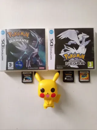 Pokémon Diamante y Negra cajas y cartuchos,ranger