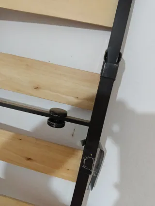 Somier metálico con lamas de madera