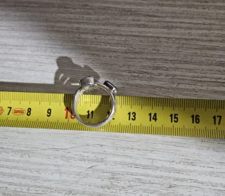 Anillo plata con piedras verdes