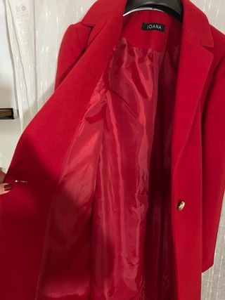 Cappotto lungo rosso IOANA
