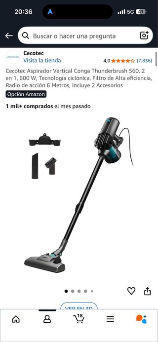 Cecotec Conga Thunderbrush 560 Aspirador Vertical