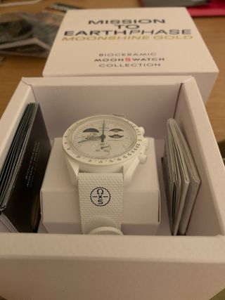 Swatch Omega Mission to Earthphase Moonshine Gold