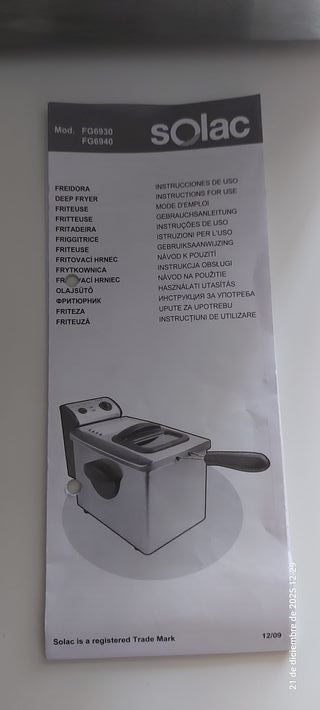 Freidora Solac 3000 Ideal 4L