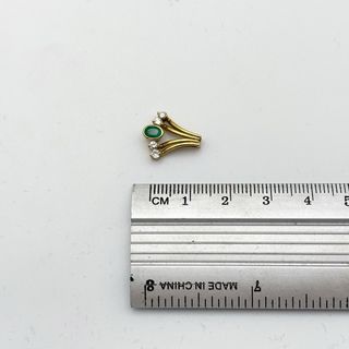 Colgante Oro 18kt con Esmeralda y Diamantes