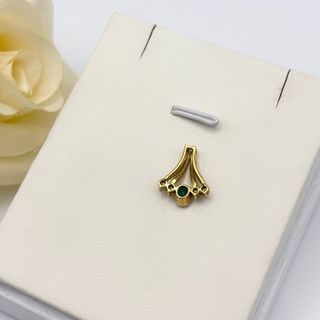 Colgante Oro 18kt con Esmeralda y Diamantes