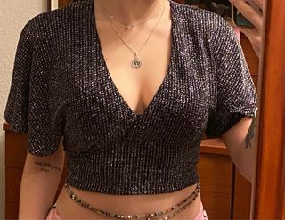 Top fiesta lentejuelas Bershka S