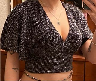 Top fiesta lentejuelas Bershka S