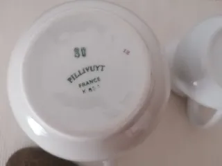 Juego 2 jarritas cerámica blanca