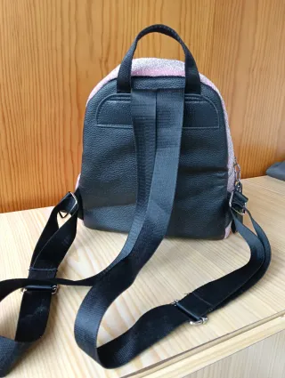 Mochila rosa palo con brillos