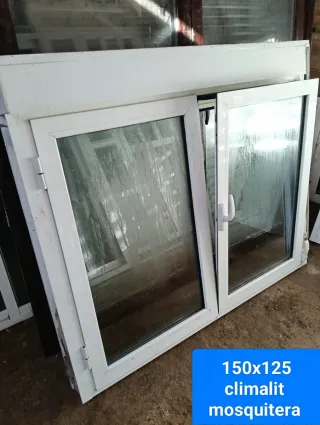 Ventana aluminio 150x125 Climalit Mosquitera