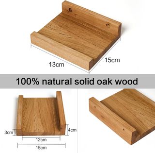 Juego 4 estantes madera 15x13 cm